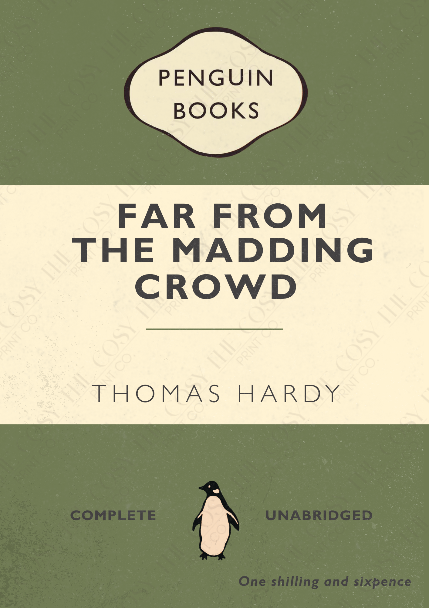 Far From the Madding Crowd print, Thomas Hardy wall art, classic literature print, literary quotes poster, book-inspired home décor, book lover gift, Victorian novel print, A4 & A3 print