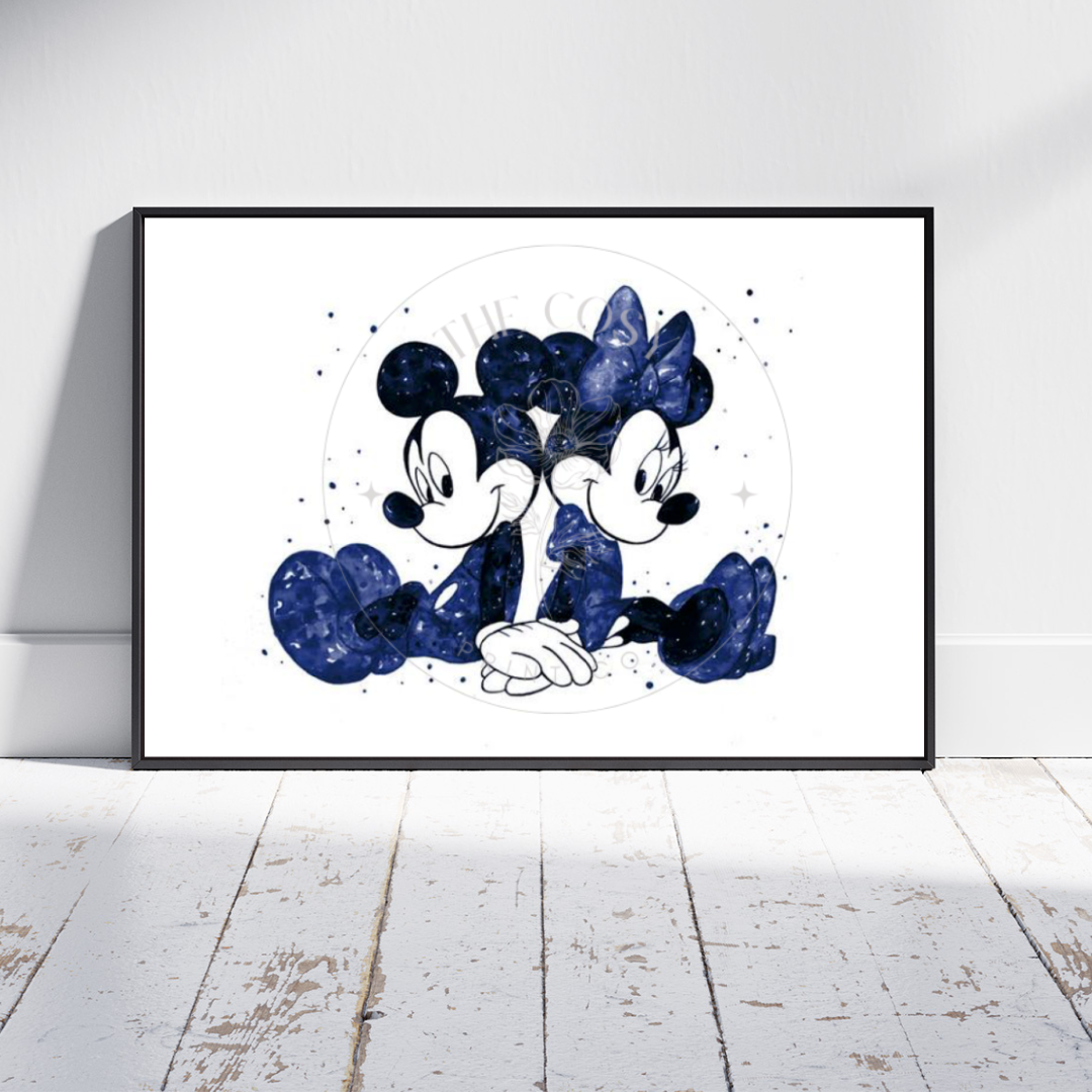 Mickey & Minnie Watercolour Print