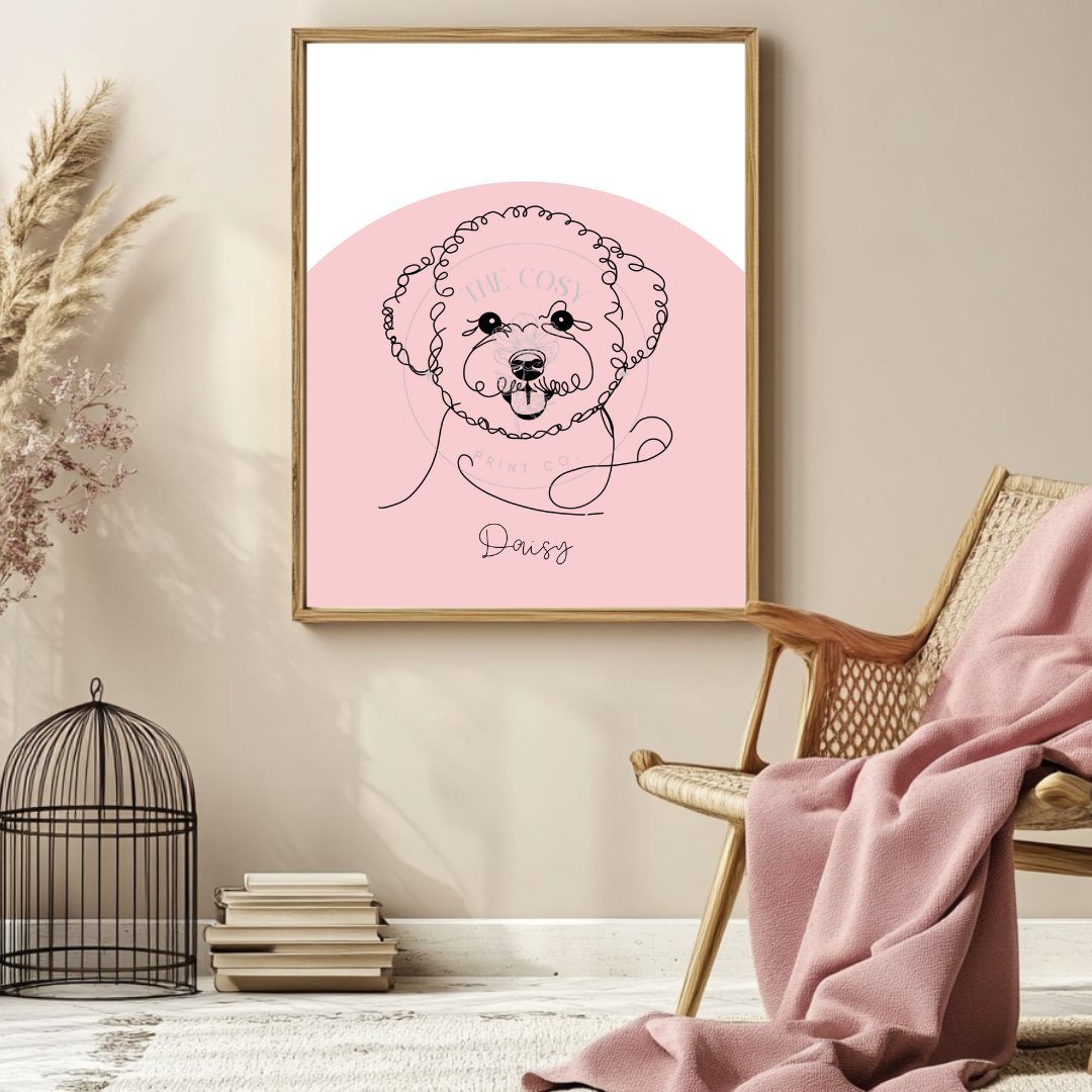 personalised-hand-drawn-bichon-frise-print