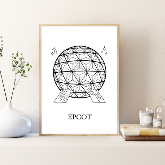 epcot-b-w-print