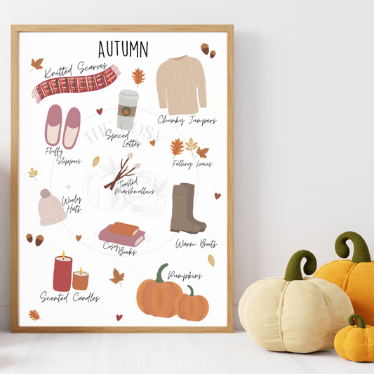 Autumn Essentials Hand-Drawn Print