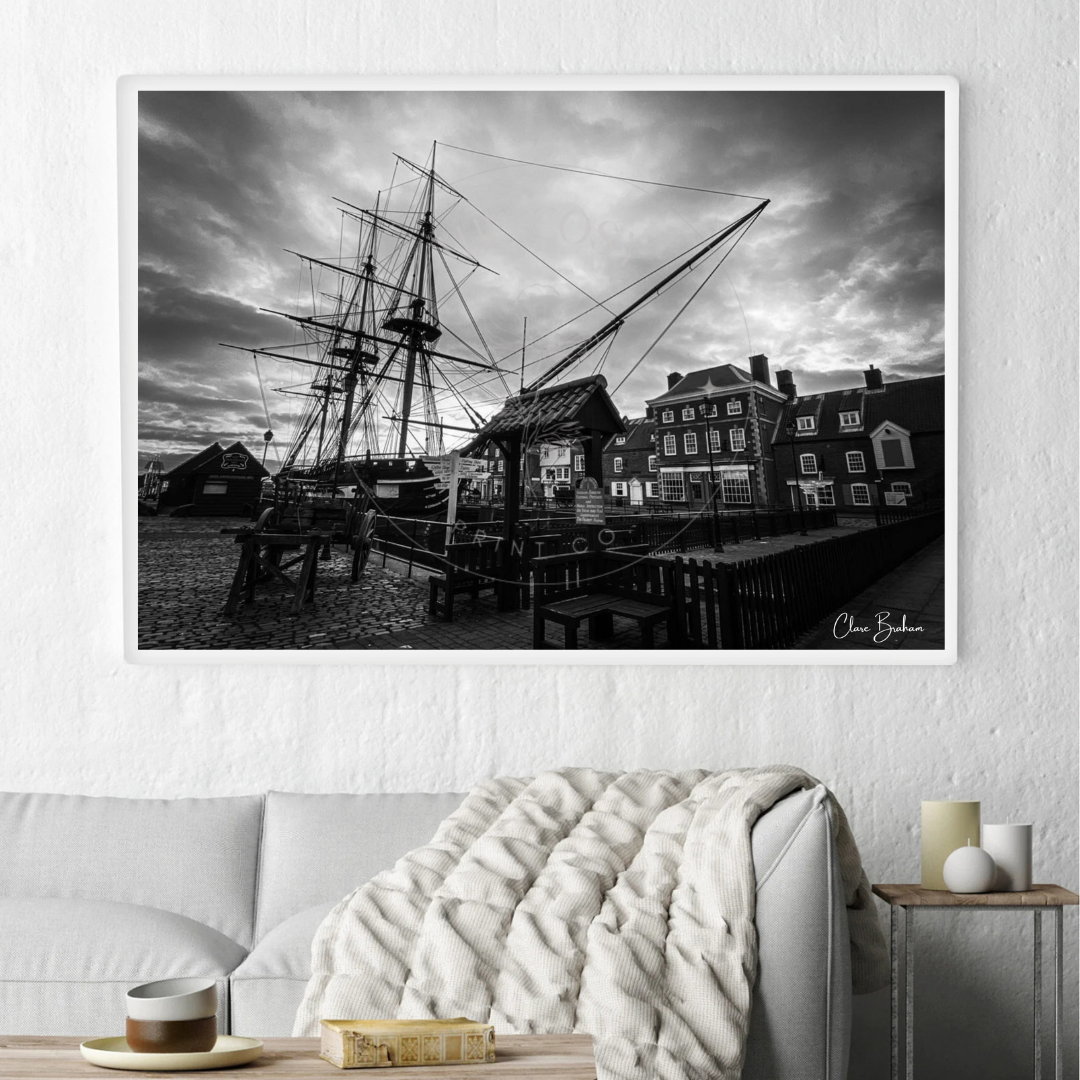 hms-trincomalee-b-w-print