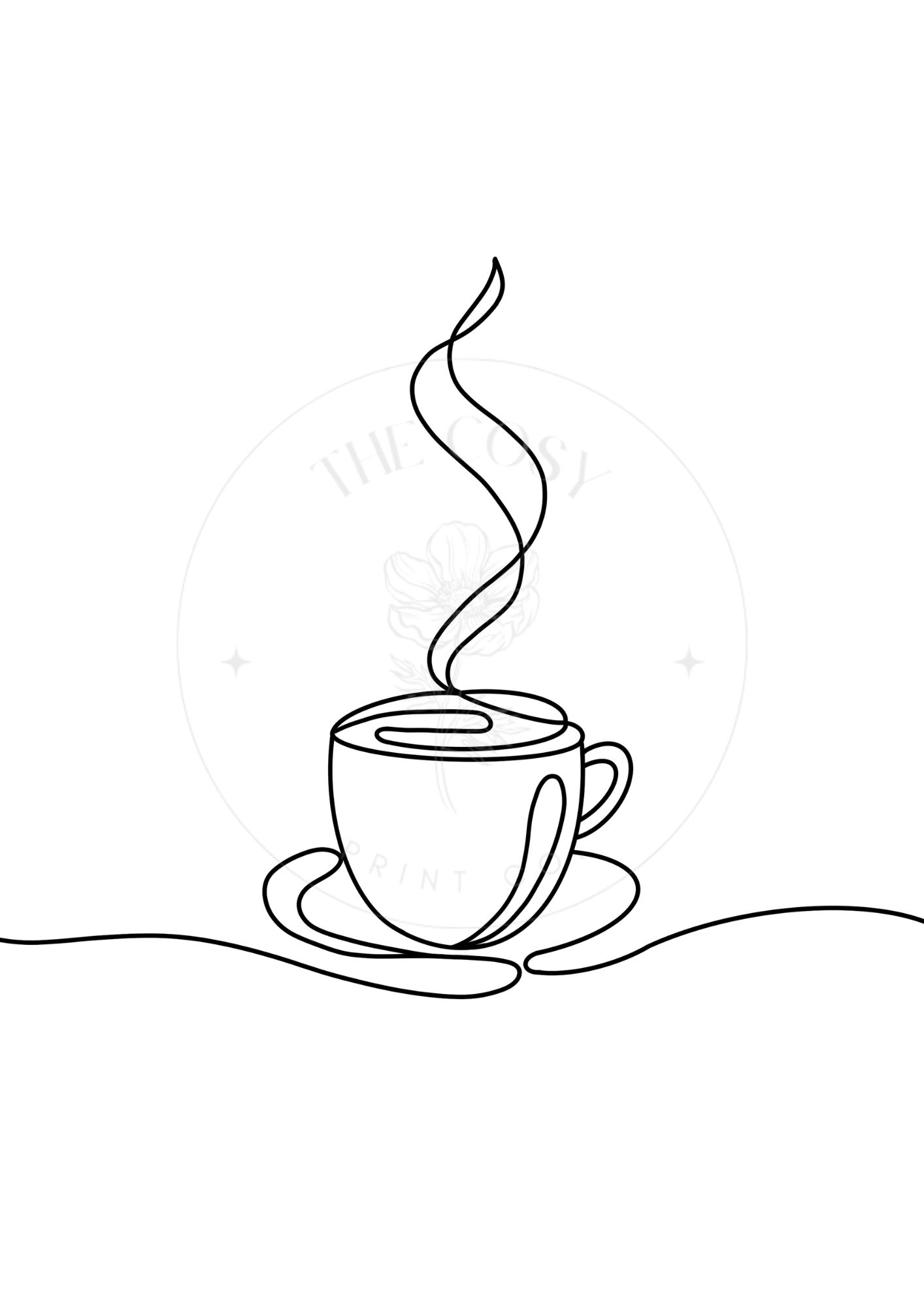 Trio of black and white kitchen prints featuring coffee, cutlery, and wine line drawings.