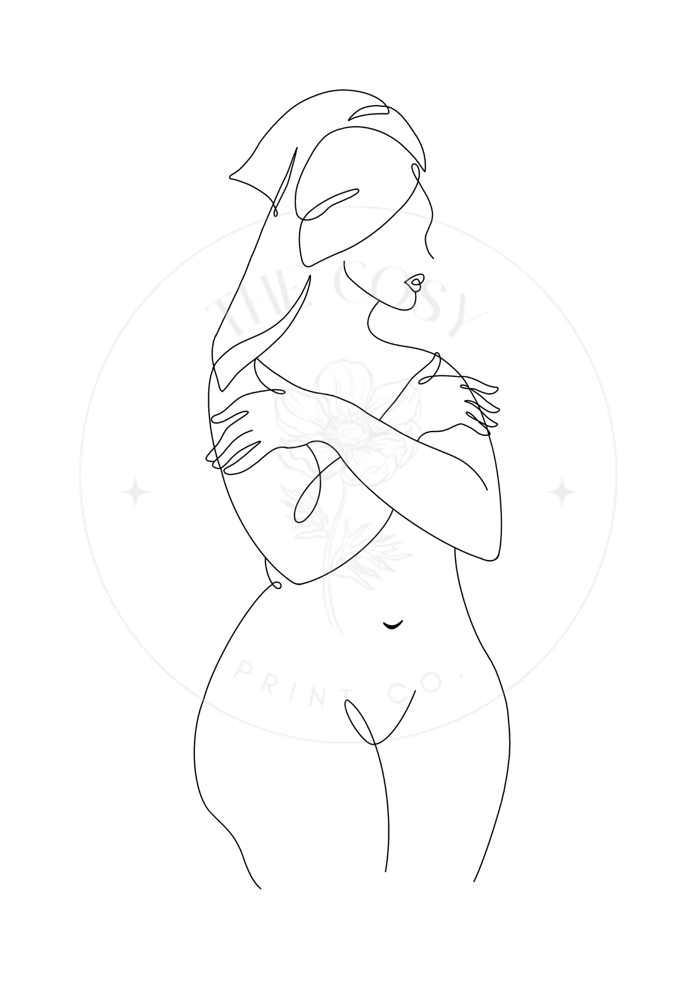 Trio of black and white line drawings featuring two women in towels and a central quote: "Relax. Soak. Unwind." – perfect for bathroom décor.