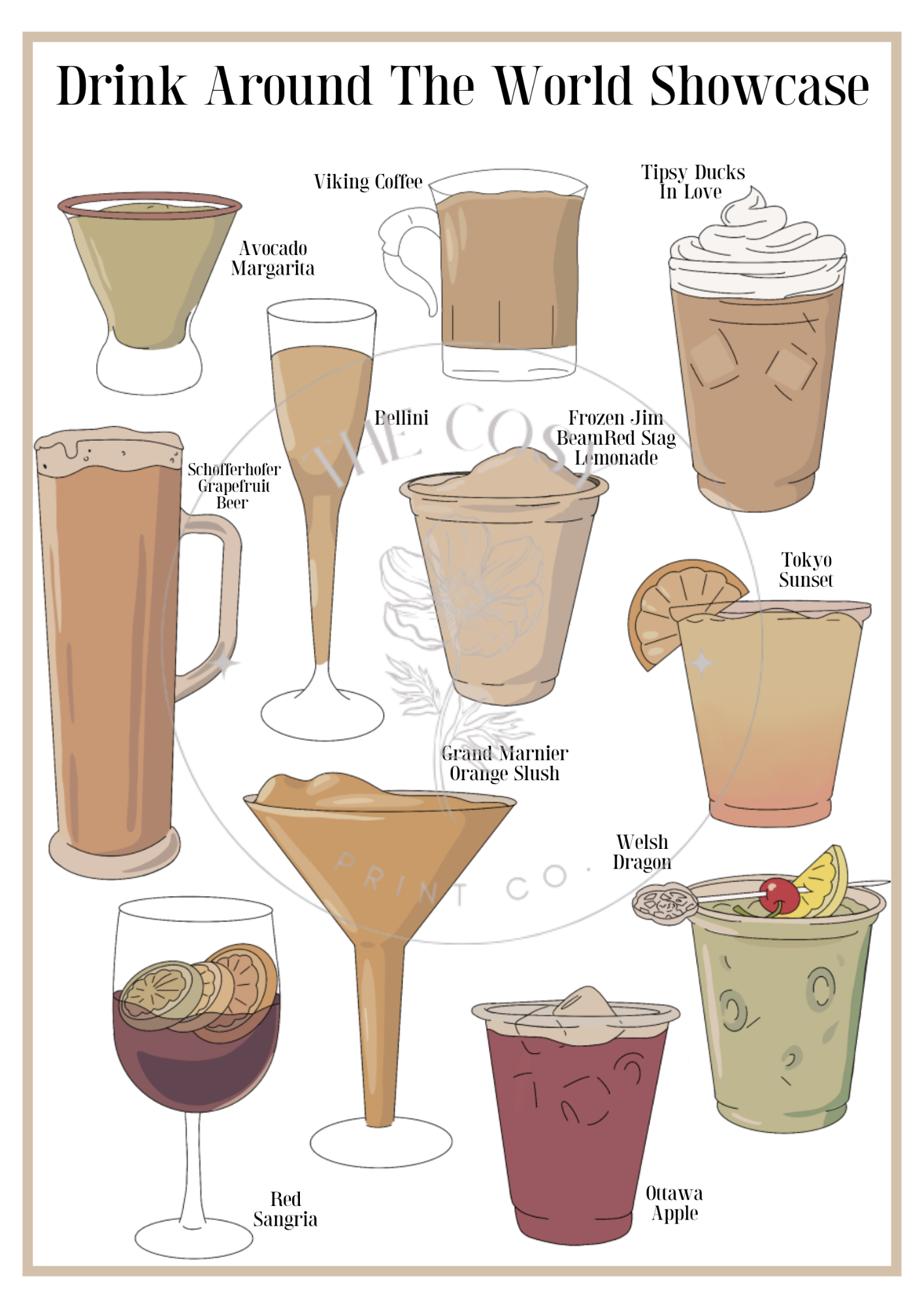 drinking-around-the-world-epcot-world-showcase-hand-drawn-print
