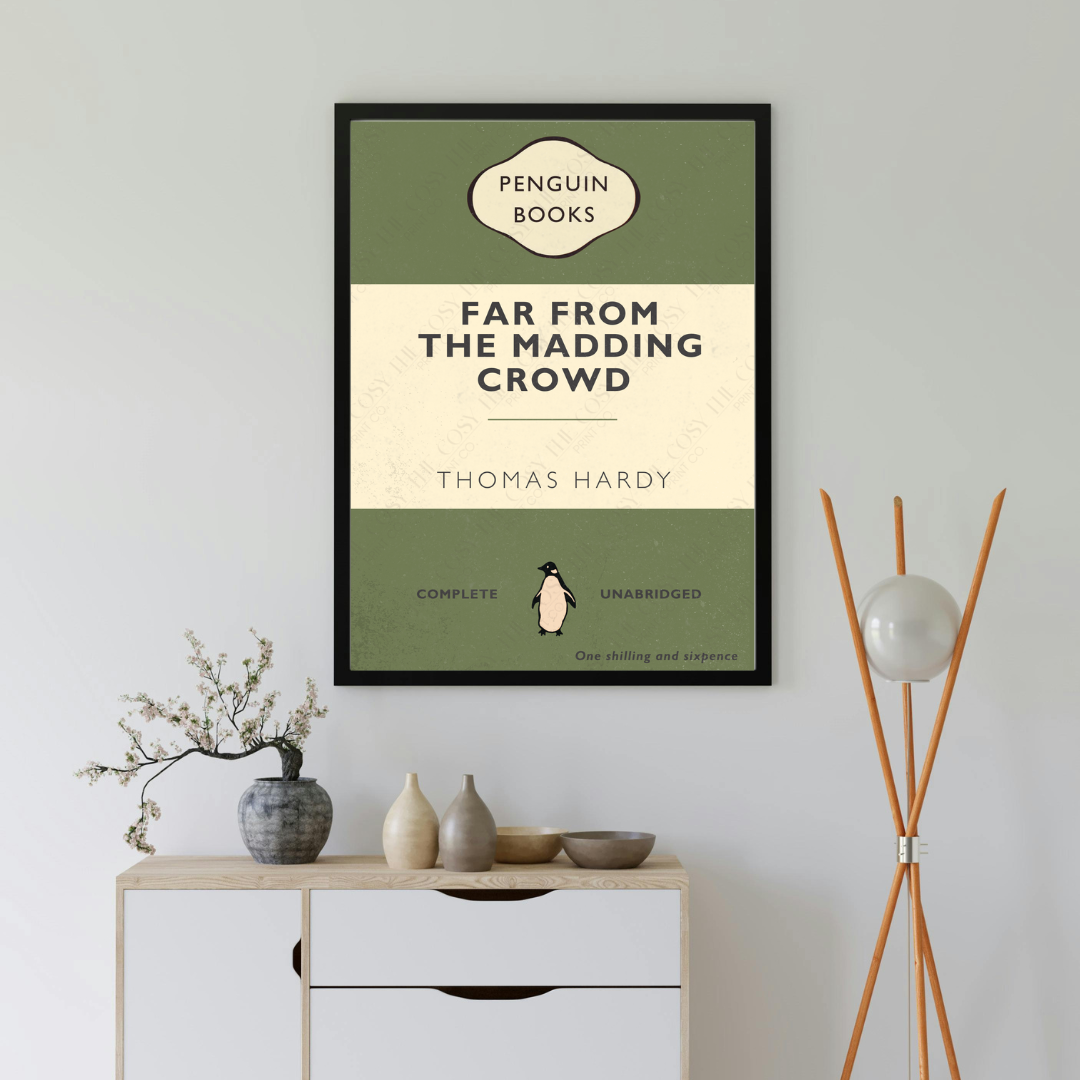 Far From the Madding Crowd print, Thomas Hardy wall art, classic literature print, literary quotes poster, book-inspired home décor, book lover gift, Victorian novel print, A4 & A3 print