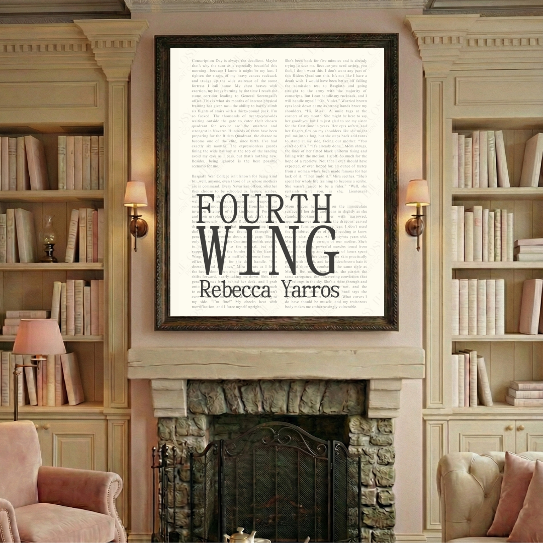 Fourth Wing print, Rebecca Yarros wall art, fantasy romance print, faerie smut decor, booktok wall art, dragon romance print, romantasy decor, smut reader wall art, book lover gift, reading nook wall art, A4 A3 print