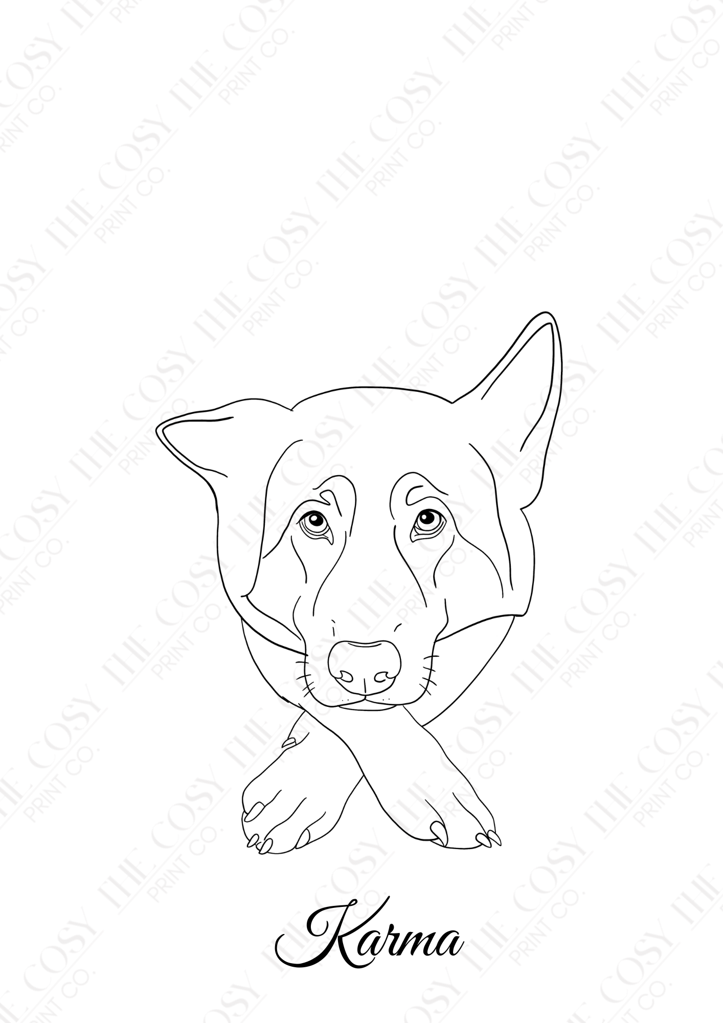 Custom Pet Portrait – Hand-Drawn Personalised Artwork