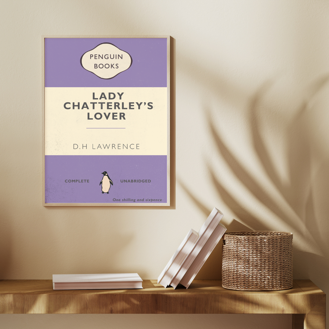 Lady Chatterley’s Lover print, D.H. Lawrence wall art, classic literature print, literary quotes poster, book-inspired home décor, book lover gift, romantic classic print, A4 & A3 print
