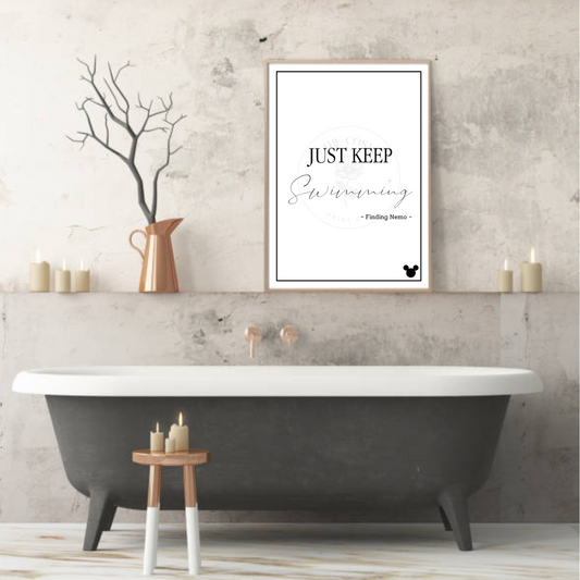 Minimalist Finding Nemo inspired Disney quote wall art