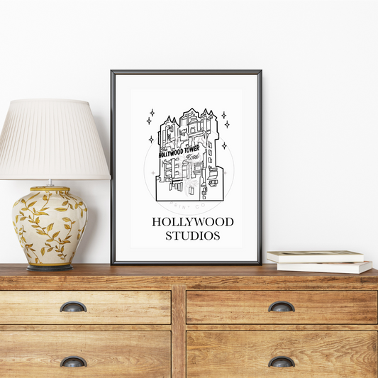 hollywood-tower-of-terror-b-w-print