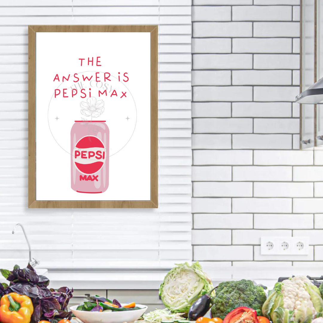 the-answer-is-pepsi-max-hand-drawn-print