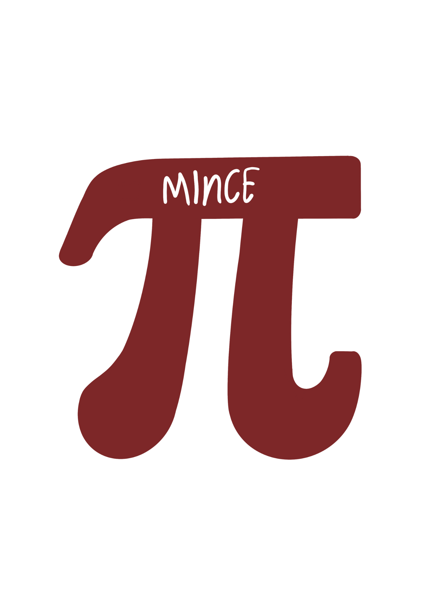 Pi + Mince Geeky Christmas Print | Hand-Drawn Math Pun Wall Art | The Cosy Print Company