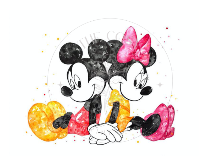 Mickey & Minnie Watercolour Print